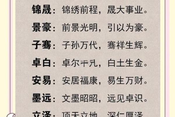 男孩取名大全：精选独特有意义的名字推荐